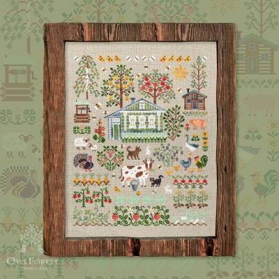 Free embroidery digital chart “Summer in the Village”
